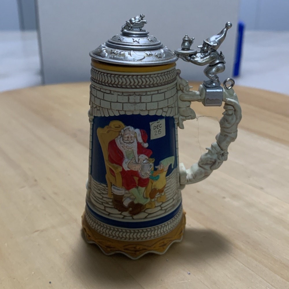 Hallmark Keepsake Ornament 2017 German Stein Santa Claus Beer Stein